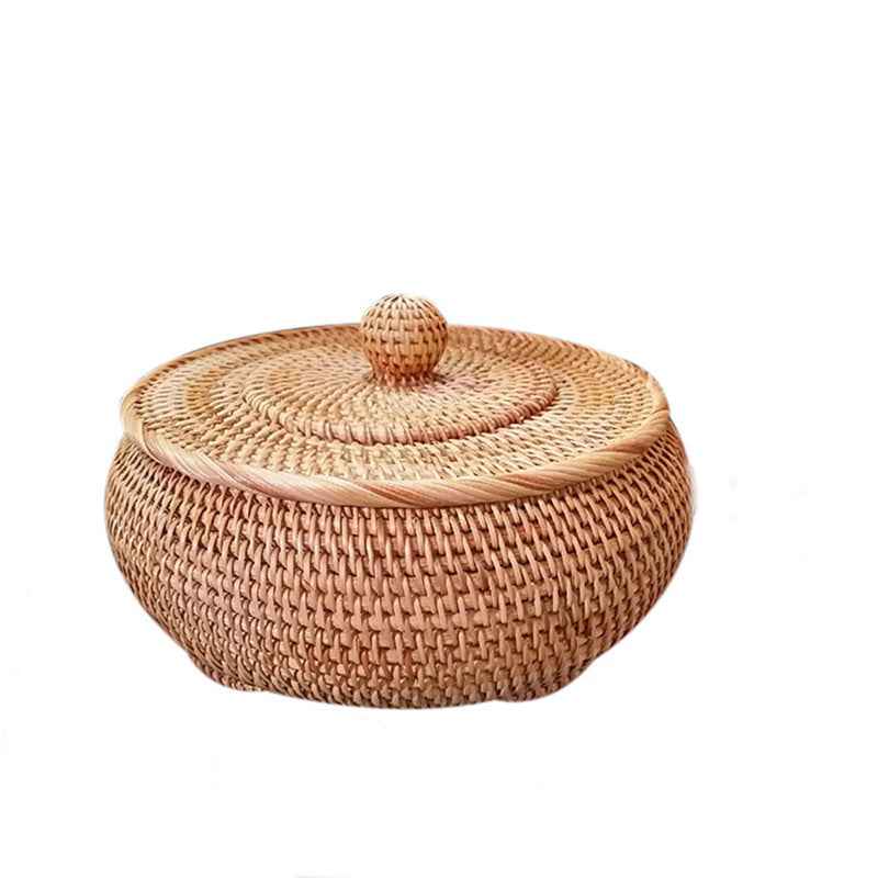 Handwoven Rattan Storage Basket