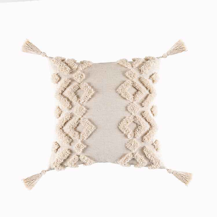 Bohemian Tufted Cotton Cushion Cover