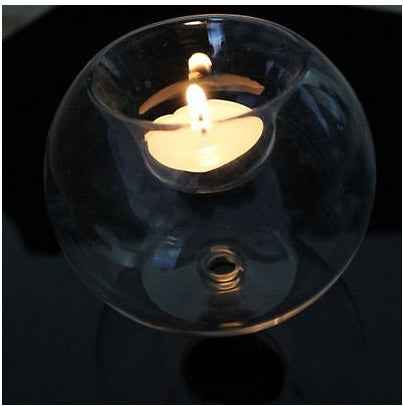 Modern Round Glass Tealight Candle Holder