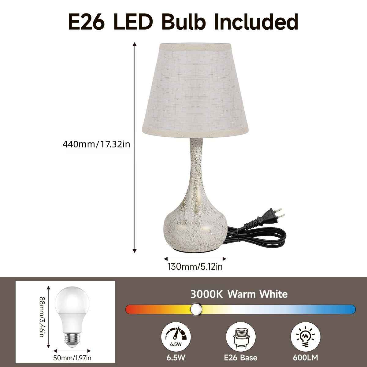 Haven Touch Table Lamp Set (2-Pack)