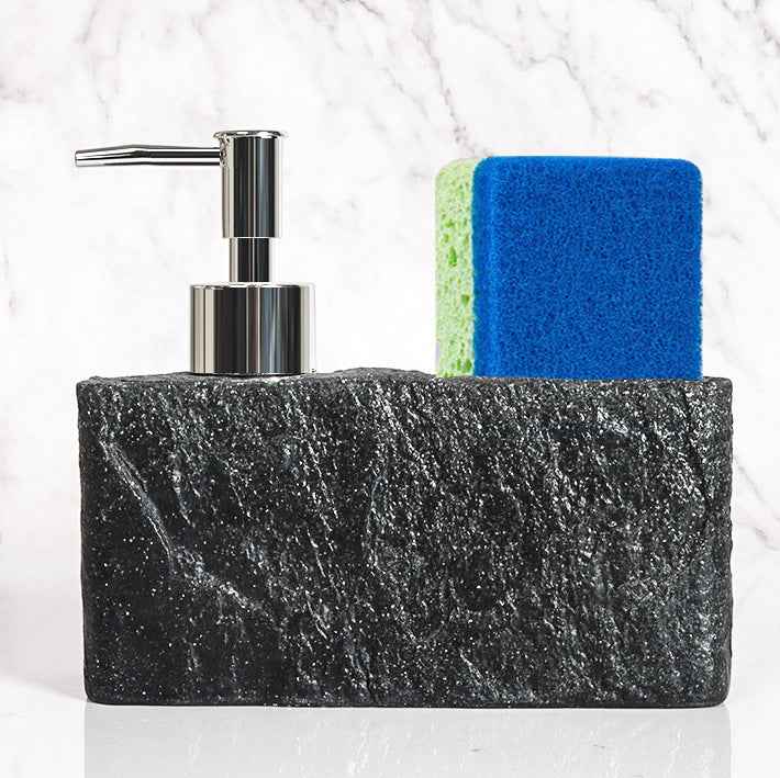 Marble Soap Dispenser with Sponge Holder