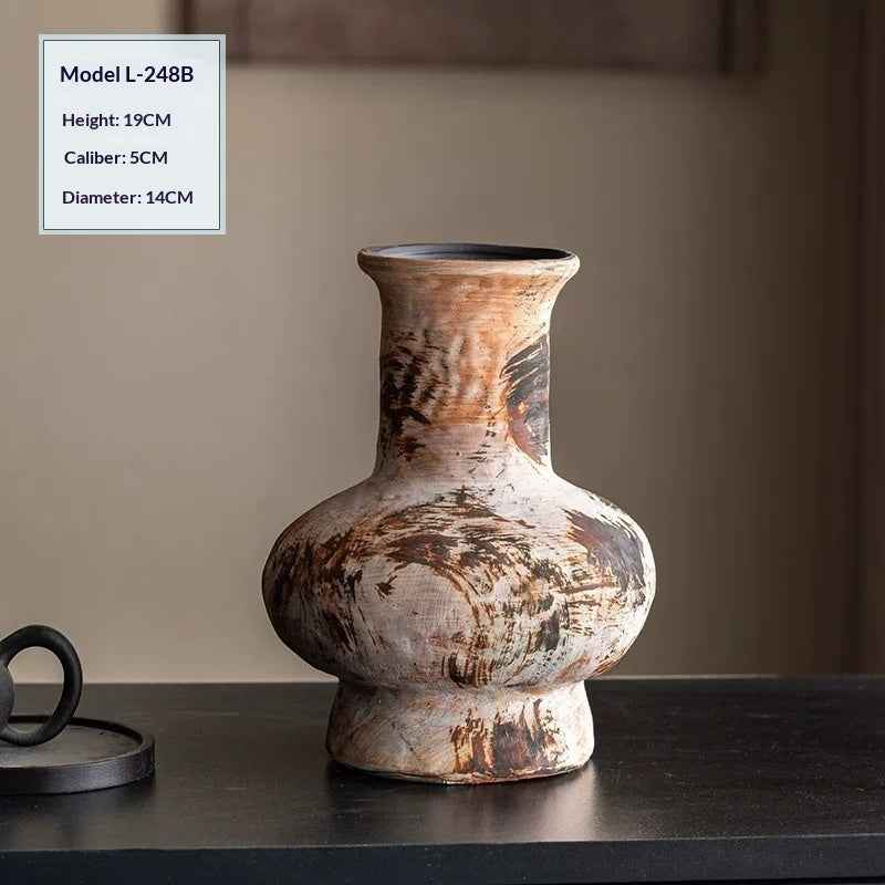 Rustic Ceramic Statement Vase