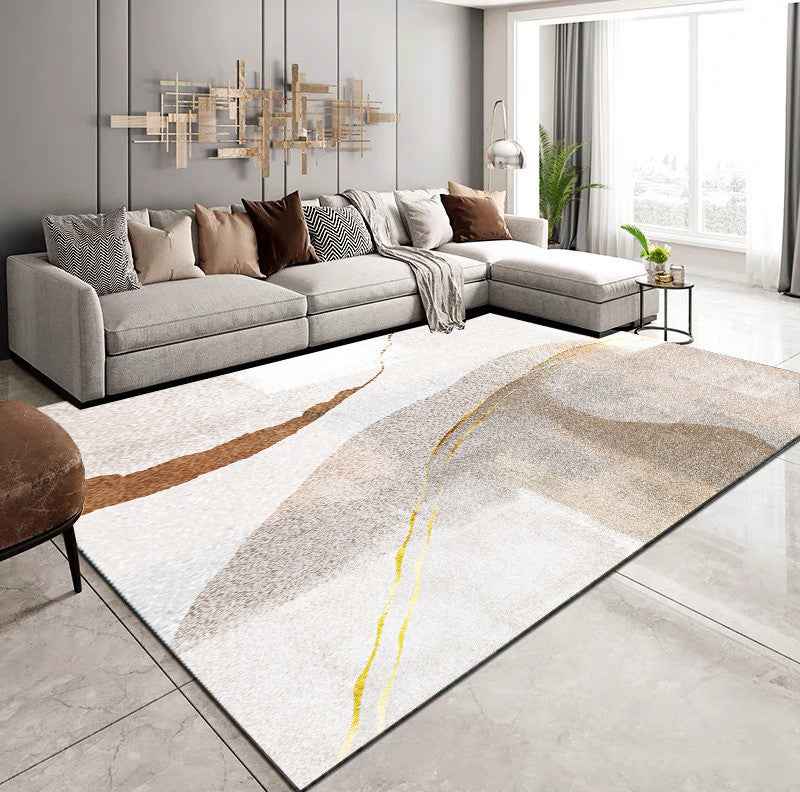 Modern Abstract Art Rug – Minimalist Living Room & Bedroom Decor