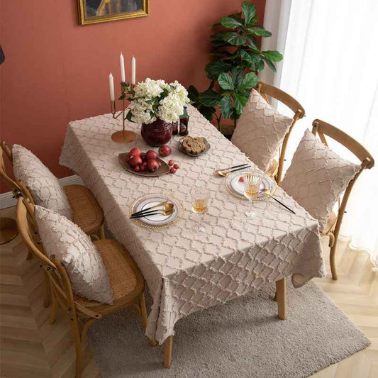 Textured Cotton Linen Tablecloth