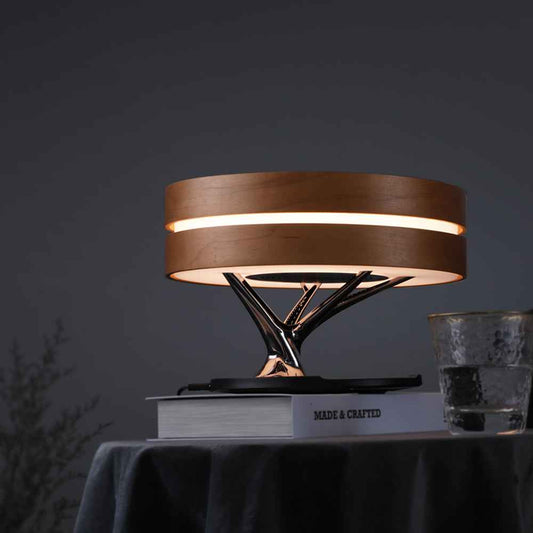 Smart LED Bedside Lamp with Bluetooth Speaker & Wireless Charger