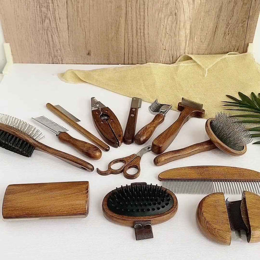 Natural Wood Pet Grooming Comb