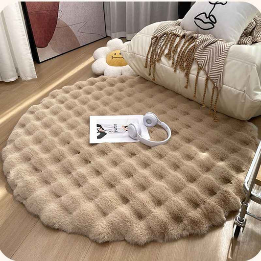 Plush Round Area Rug – Nordic Soft Minimalist