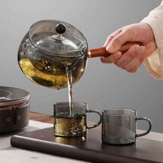 Nordic Rotating Glass Infuser Teapot