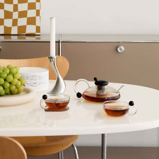 Nordic Bloom Glass Teapot Set